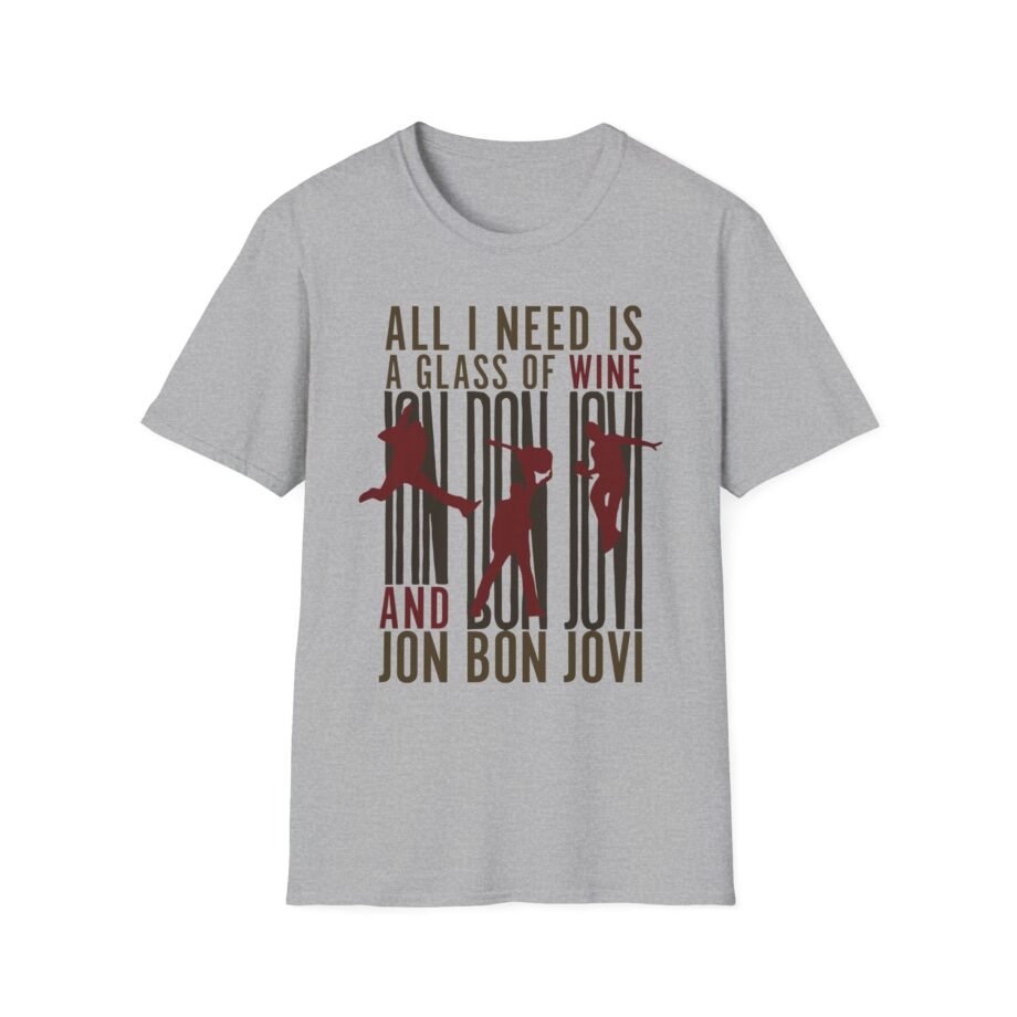Bon Jovi Wine Silhouette Unisex Softstyle T-Shirt