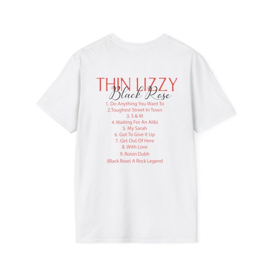 Thin Lizzy Rose Tracklist Ecru Unisex Softstyle T-Shirt
