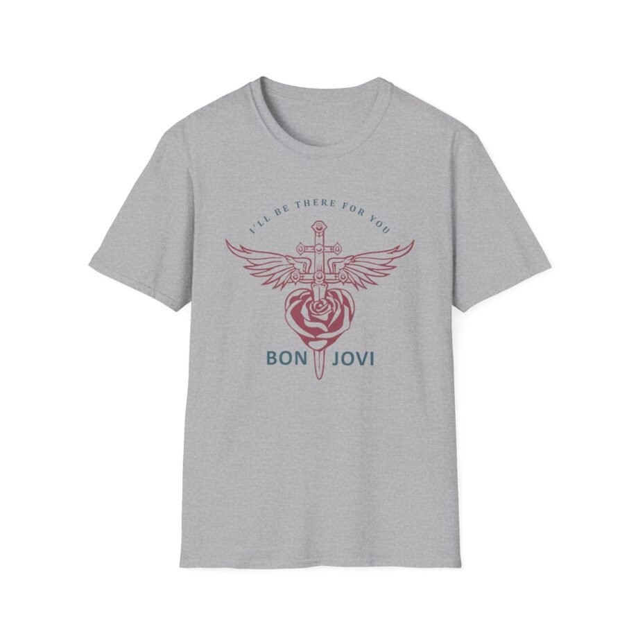 Bon Jovi Glass Heart & Dagger Unisex Softstyle T-Shirt