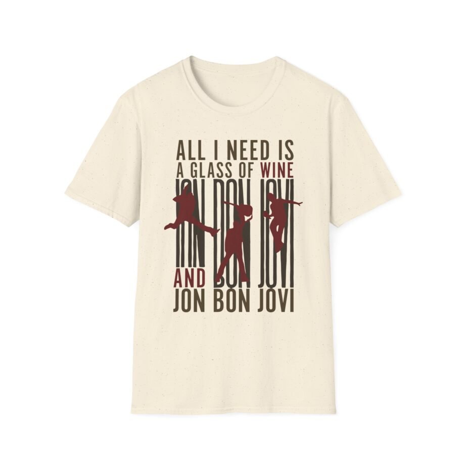 Bon Jovi Wine Silhouette Unisex Softstyle T-Shirt