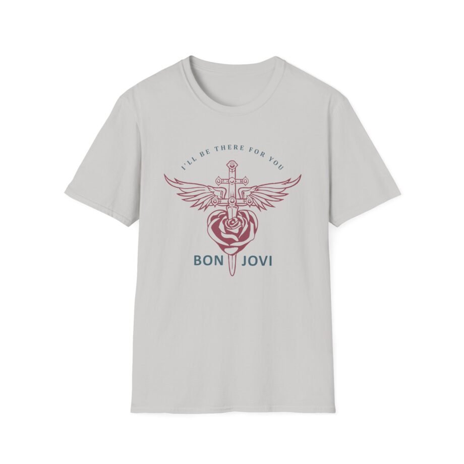 Bon Jovi Glass Heart & Dagger Unisex Softstyle T-Shirt