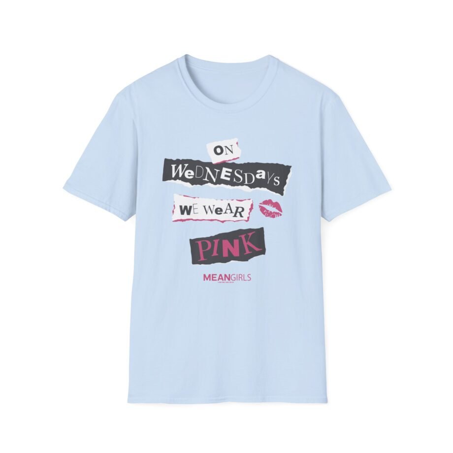 Mean Girls on Wednesdays We Wear Pink Unisex Softstyle T-Shirt