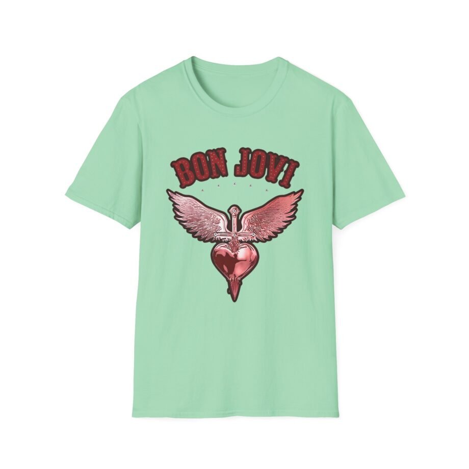 Bon Jovi Forever Red H&d Unisex Softstyle T-Shirt