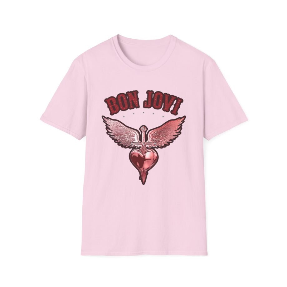 Bon Jovi Forever Red H&d Unisex Softstyle T-Shirt