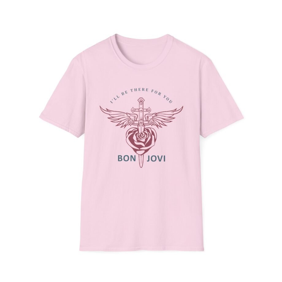 Bon Jovi Glass Heart & Dagger Unisex Softstyle T-Shirt