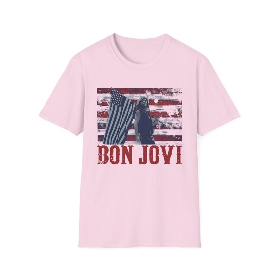 Bon Jovi American Flag Unisex Softstyle T-Shirt