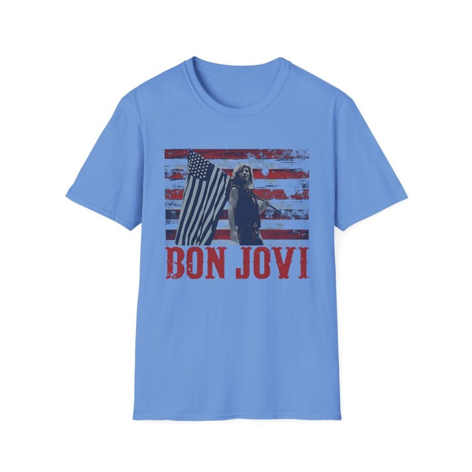 Bon Jovi American Flag Unisex Softstyle T-Shirt
