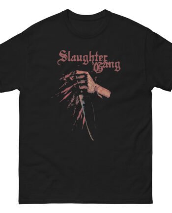 21 Savage Slaughter Gang Knife Splatter Unisex classic tee