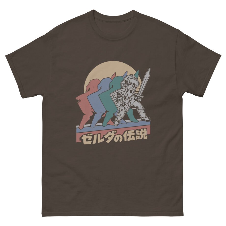 The Legend of Zelda Link Hiragana Spread Unisex classic tee