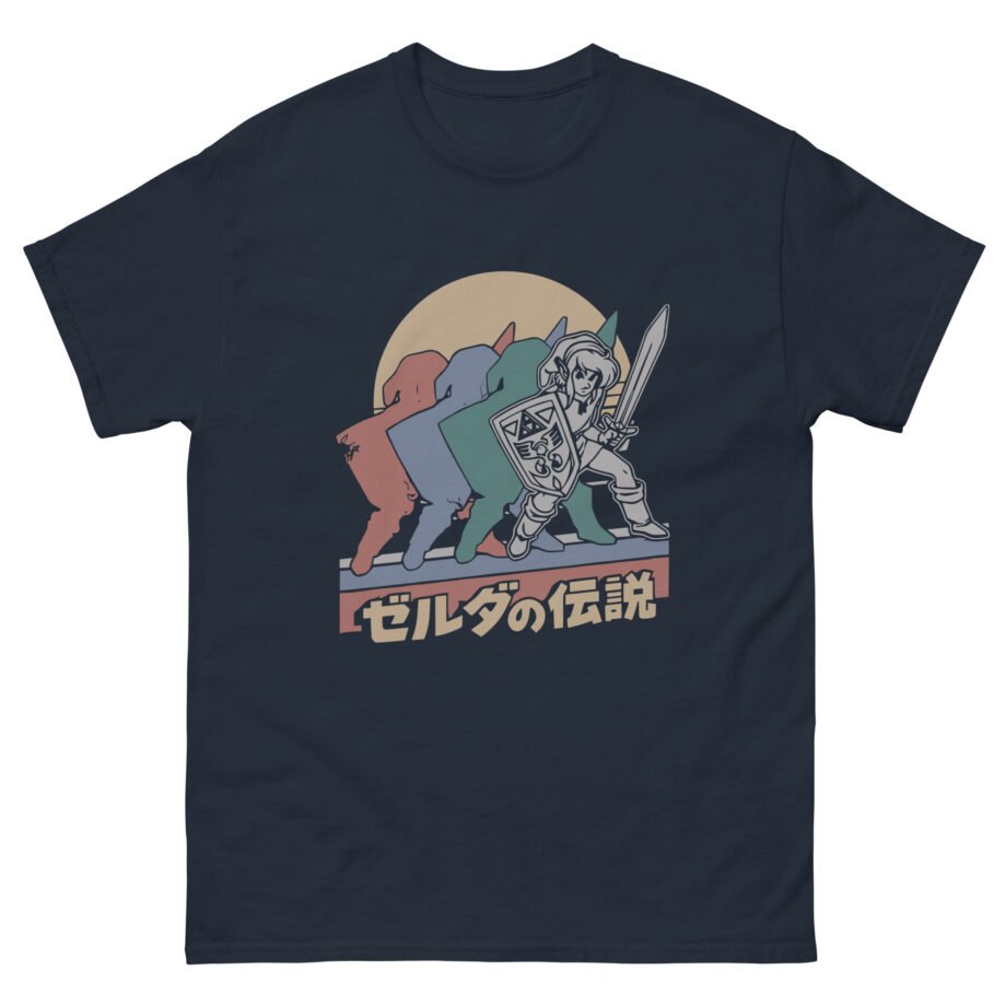The Legend of Zelda Link Hiragana Spread Unisex classic tee