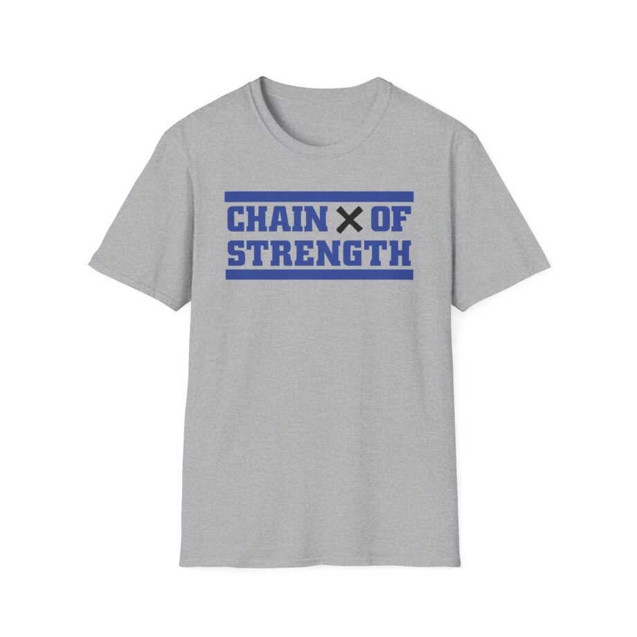 Chain of Strength What Holds Us Champion Hood on Unisex Softstyle T-shirt