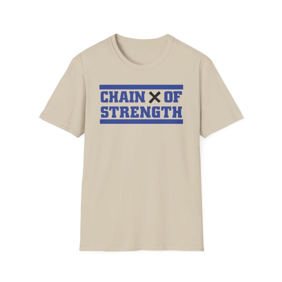 Chain of Strength What Holds Us Champion Hood on Unisex Softstyle T-shirt