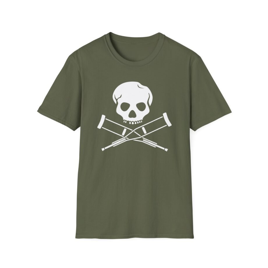 Jackass Skull and Crutches Unisex Softstyle T-shirt