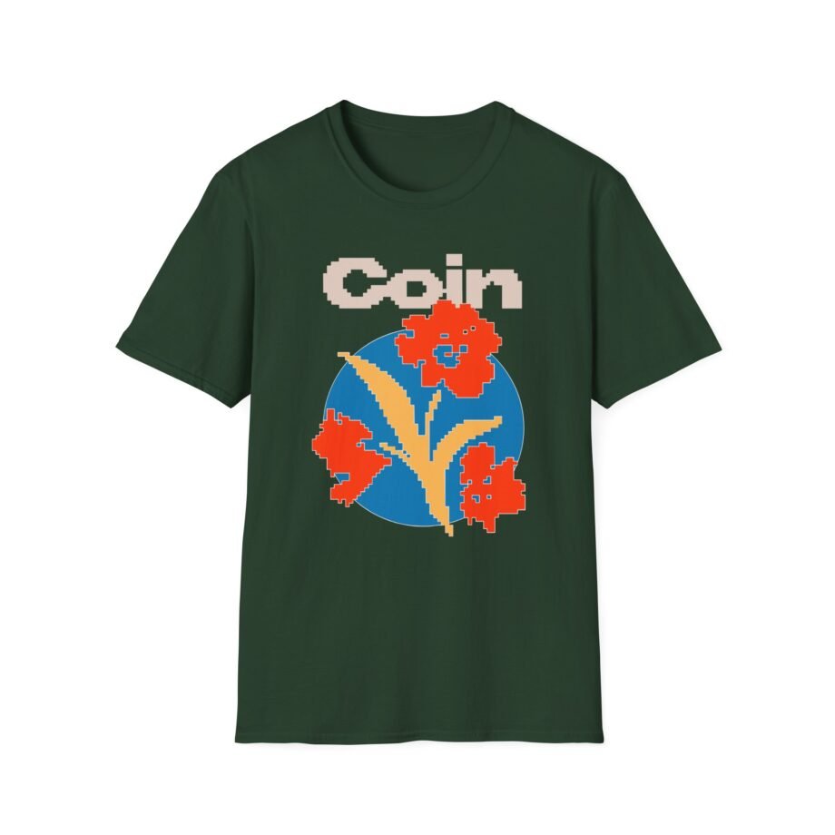 Coin Pixel Flower Unisex Softstyle T-shirt