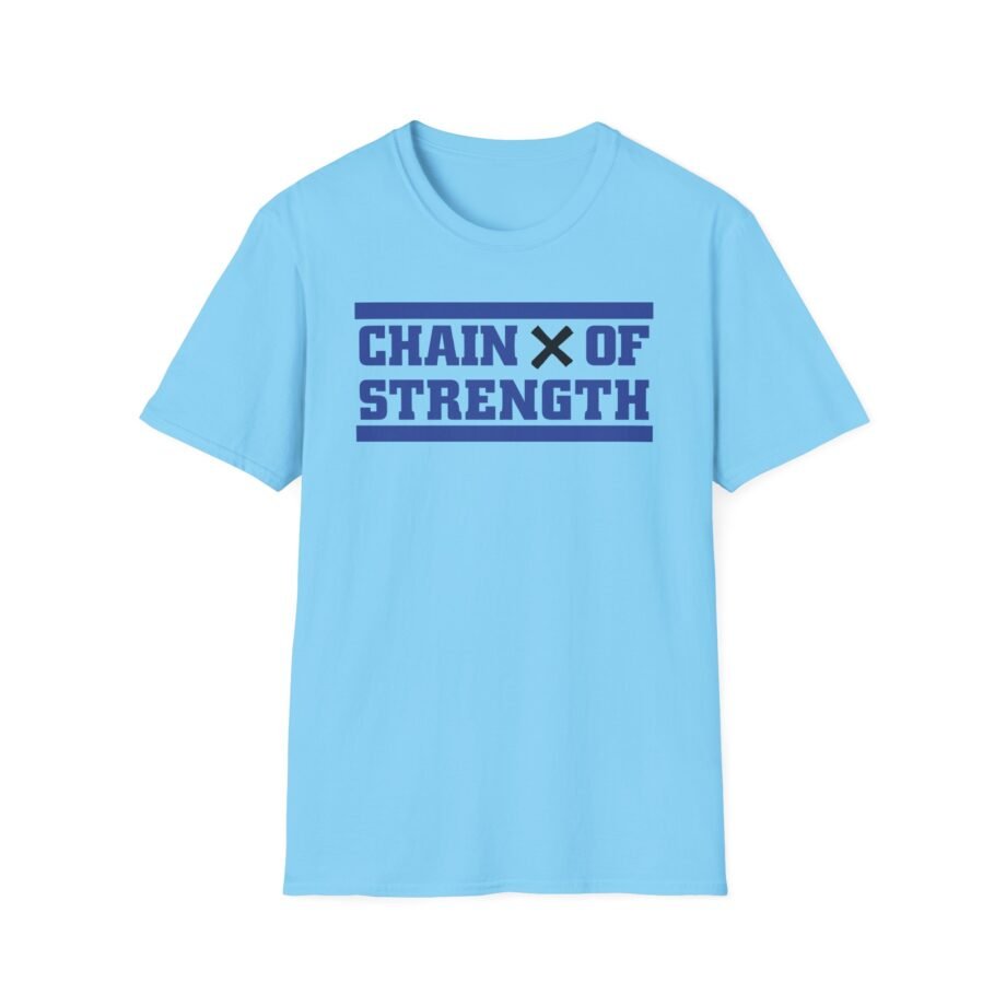 Chain of Strength What Holds Us Champion Hood on Unisex Softstyle T-shirt