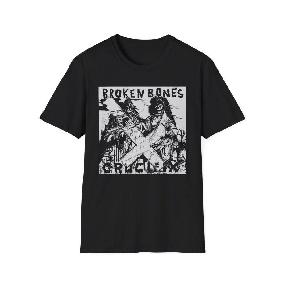 Broken Bones Crucifix Unisex Softstyle T-shirt