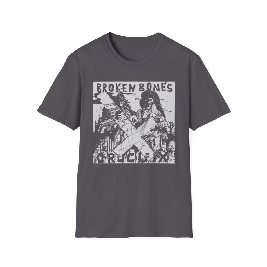 Broken Bones Crucifix Unisex Softstyle T-shirt