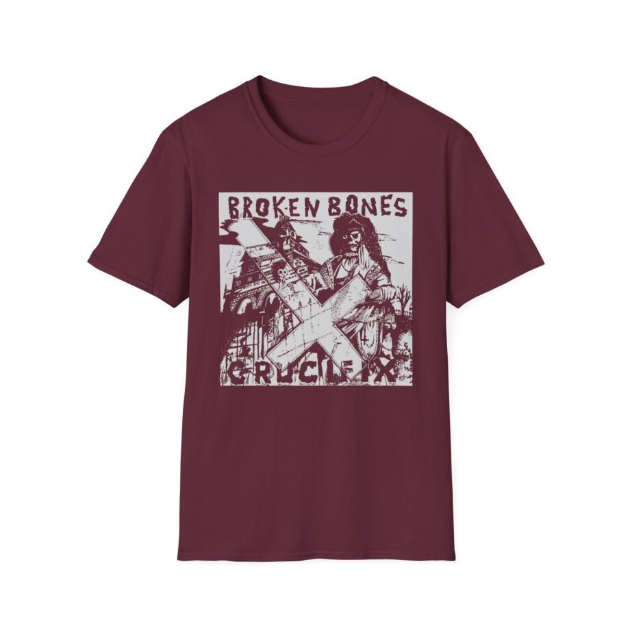 Broken Bones Crucifix Unisex Softstyle T-shirt
