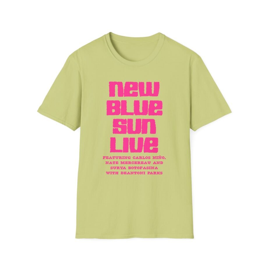 Bold Graphic T-Shirt with 'New Blue Sun Live' Print, Retro Music Tee, Unisex Apparel, Casual Wear, Gift for Music Lovers