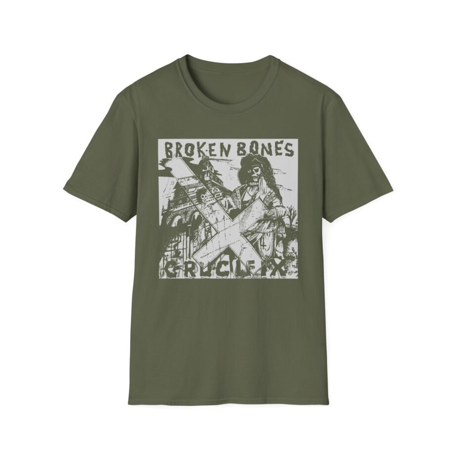 Broken Bones Crucifix Unisex Softstyle T-shirt