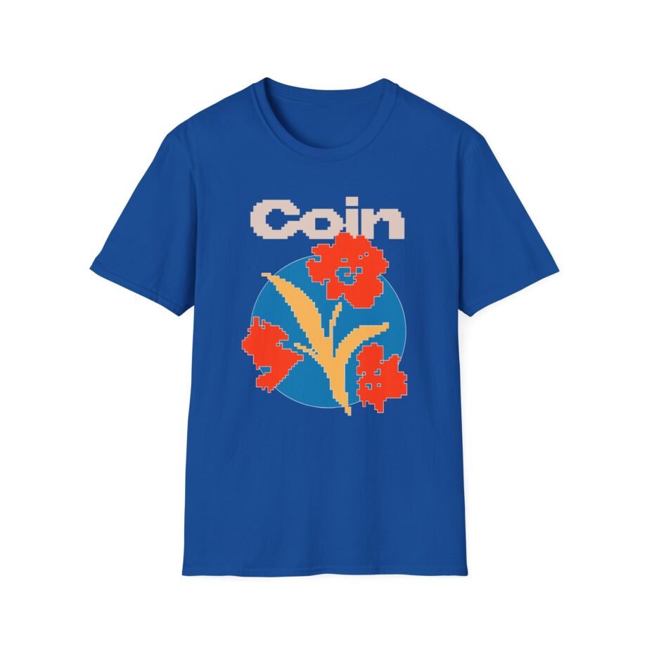 Coin Pixel Flower Unisex Softstyle T-shirt