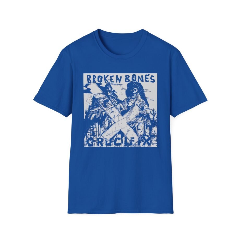 Broken Bones Crucifix Unisex Softstyle T-shirt