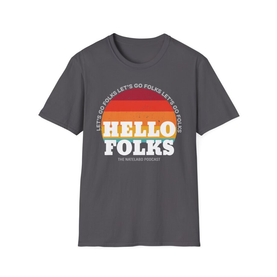 Nate Bargatze Hello Folks Unisex Softstyle T-shirt