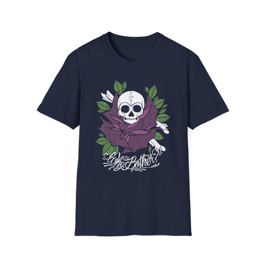 Why Bother? Skull Rose Unisex Softstyle T-shirt