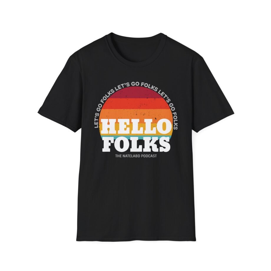 Nate Bargatze Hello Folks Unisex Softstyle T-shirt