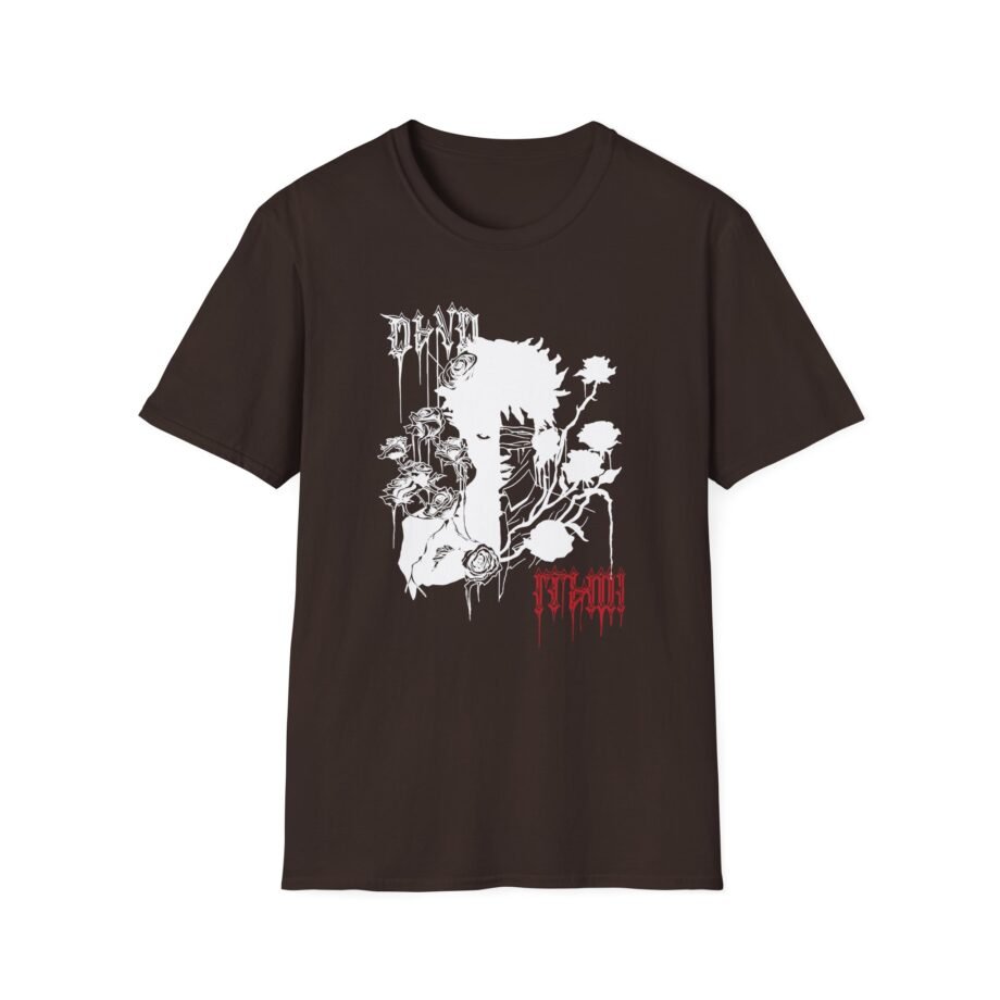 D4vd Anime Boy With Roses Unisex Softstyle T-shirt