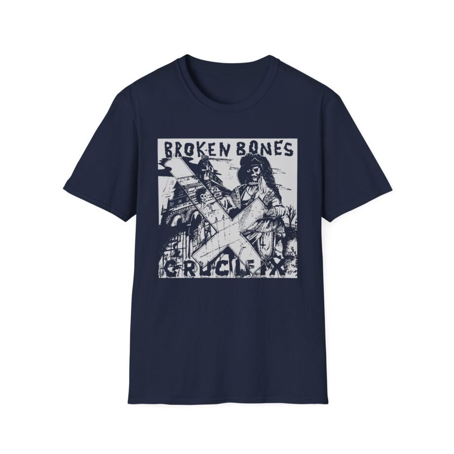 Broken Bones Crucifix Unisex Softstyle T-shirt