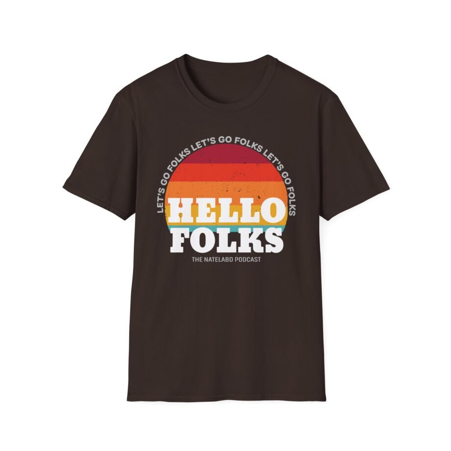 Nate Bargatze Hello Folks Unisex Softstyle T-shirt