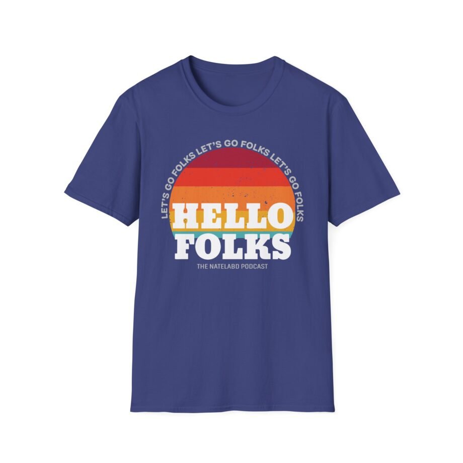Nate Bargatze Hello Folks Unisex Softstyle T-shirt
