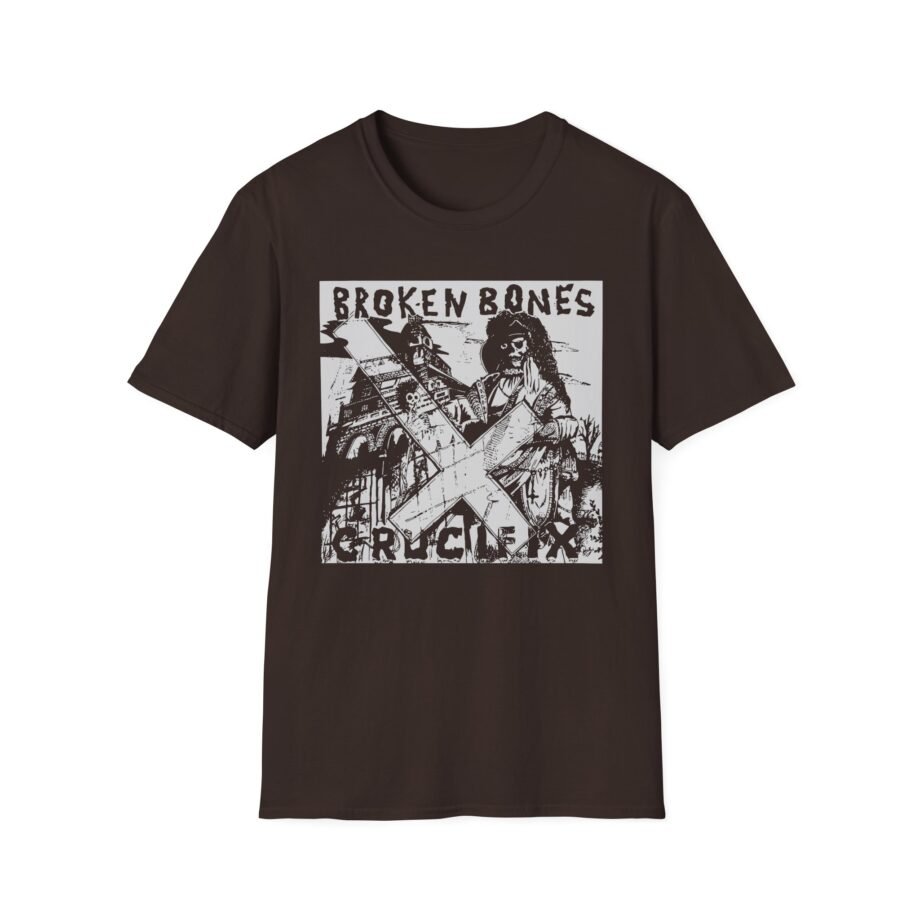 Broken Bones Crucifix Unisex Softstyle T-shirt