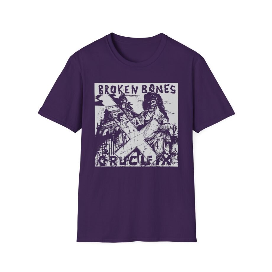 Broken Bones Crucifix Unisex Softstyle T-shirt