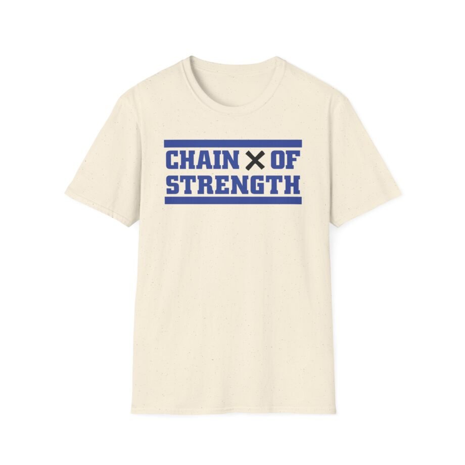Chain of Strength What Holds Us Champion Hood on Unisex Softstyle T-shirt