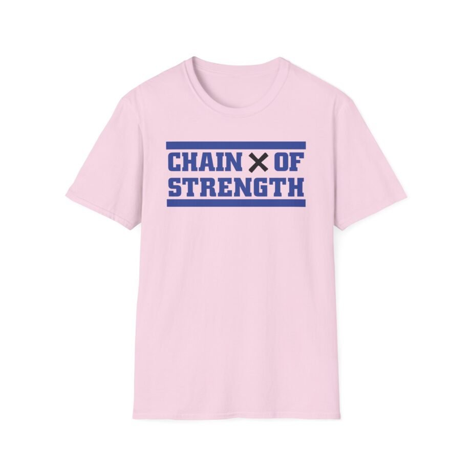 Chain of Strength What Holds Us Champion Hood on Unisex Softstyle T-shirt