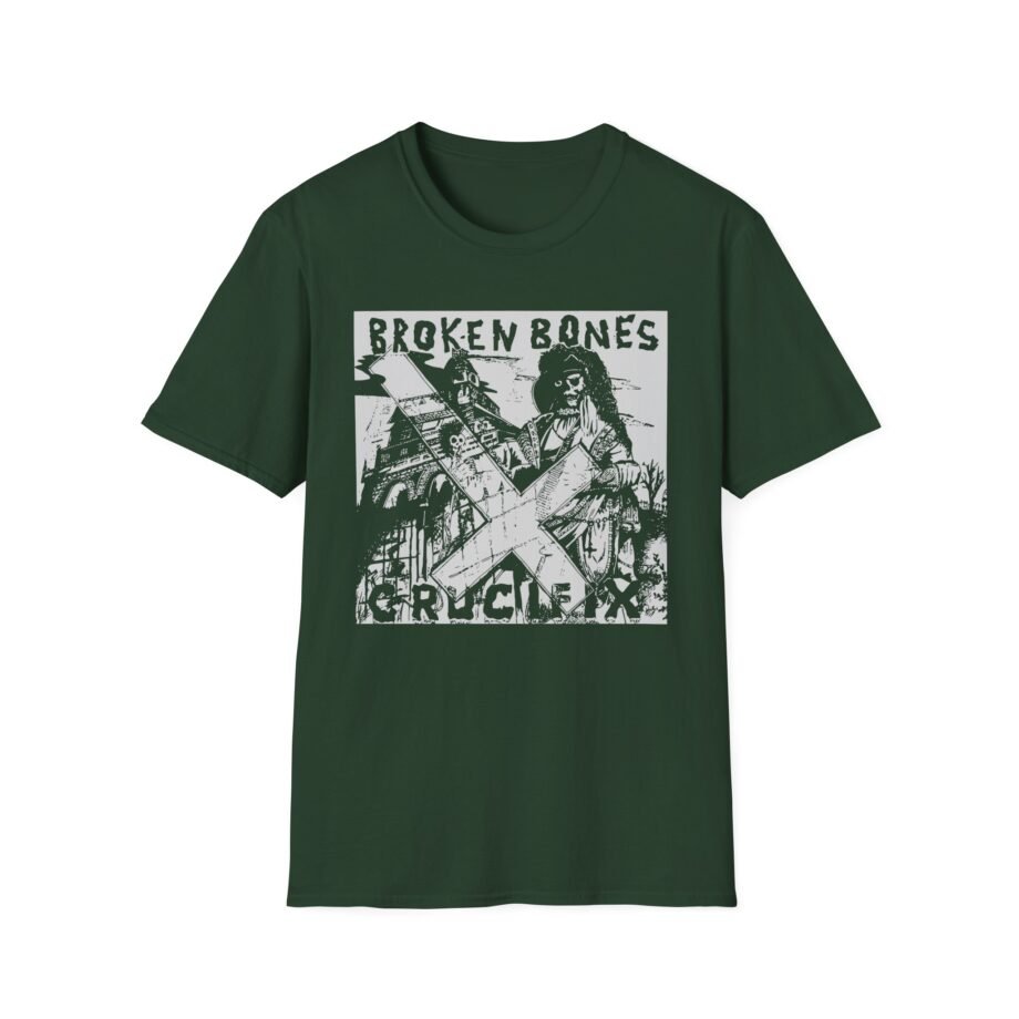 Broken Bones Crucifix Unisex Softstyle T-shirt