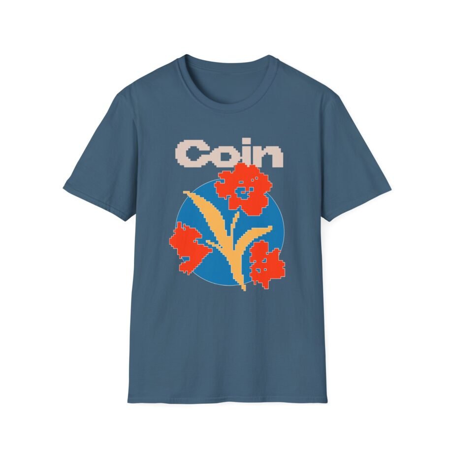 Coin Pixel Flower Unisex Softstyle T-shirt