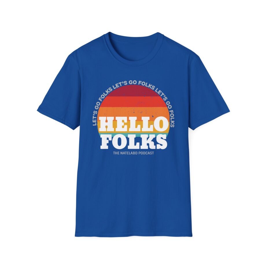 Nate Bargatze Hello Folks Unisex Softstyle T-shirt