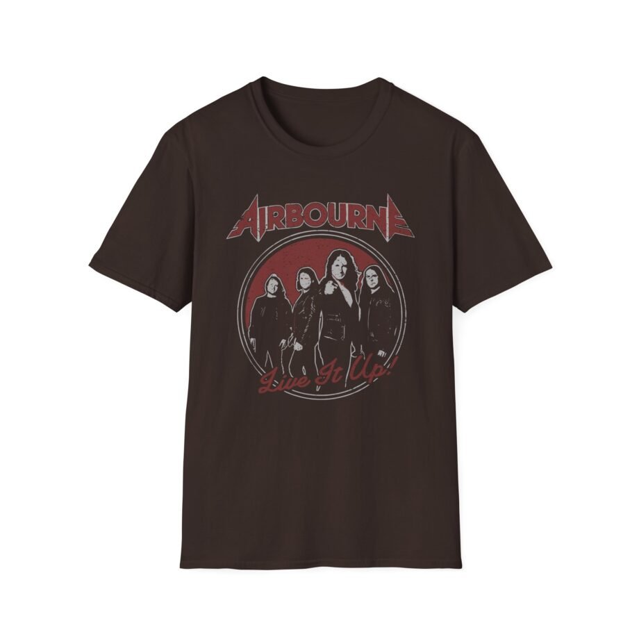 Airbourne Black Live It Up Unisex Softstyle T-shirt