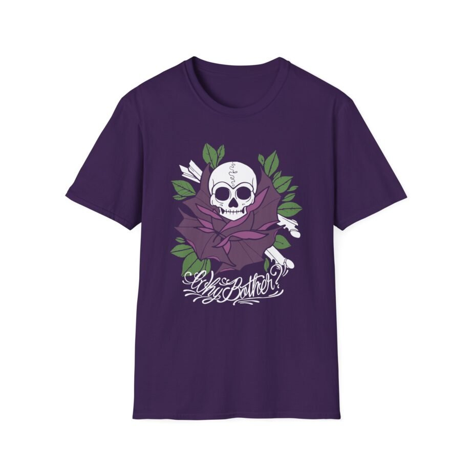 Why Bother? Skull Rose Unisex Softstyle T-shirt