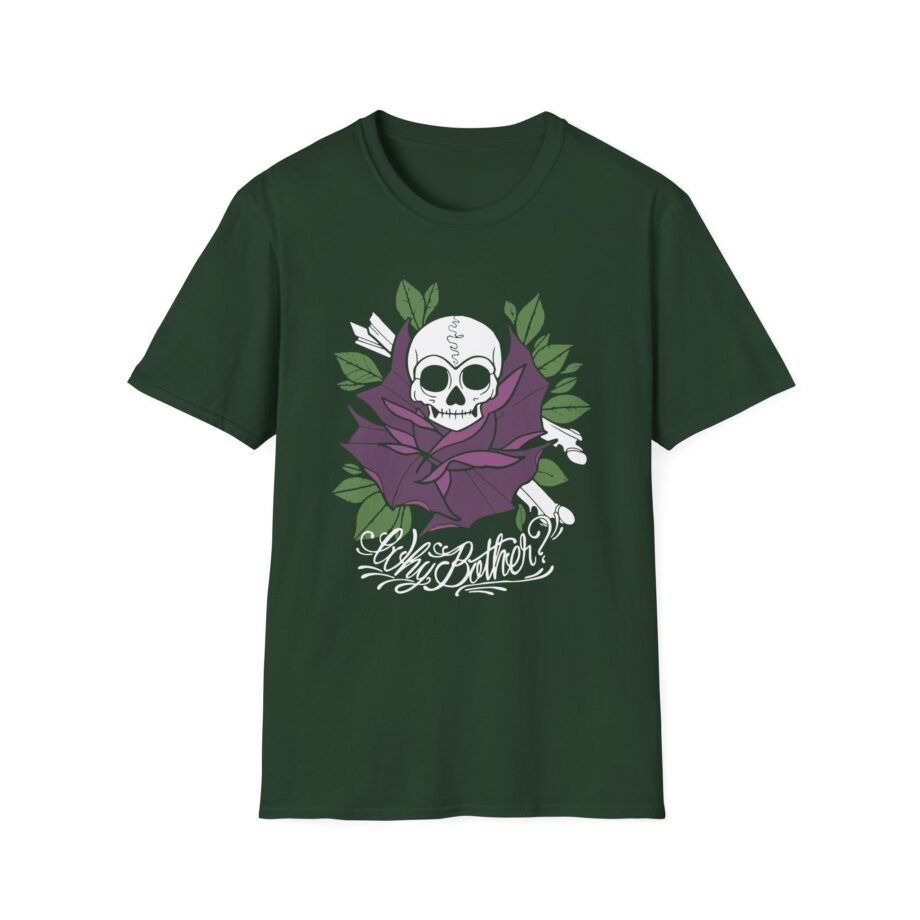 Why Bother? Skull Rose Unisex Softstyle T-shirt