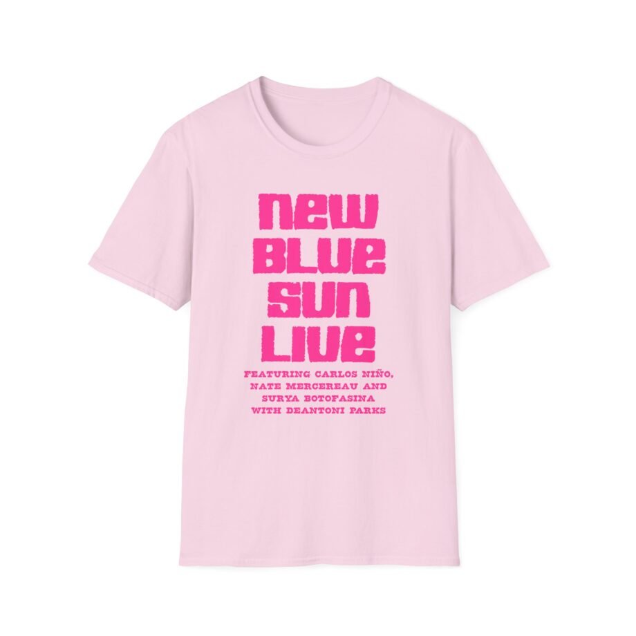 Bold Graphic T-Shirt with 'New Blue Sun Live' Print, Retro Music Tee, Unisex Apparel, Casual Wear, Gift for Music Lovers