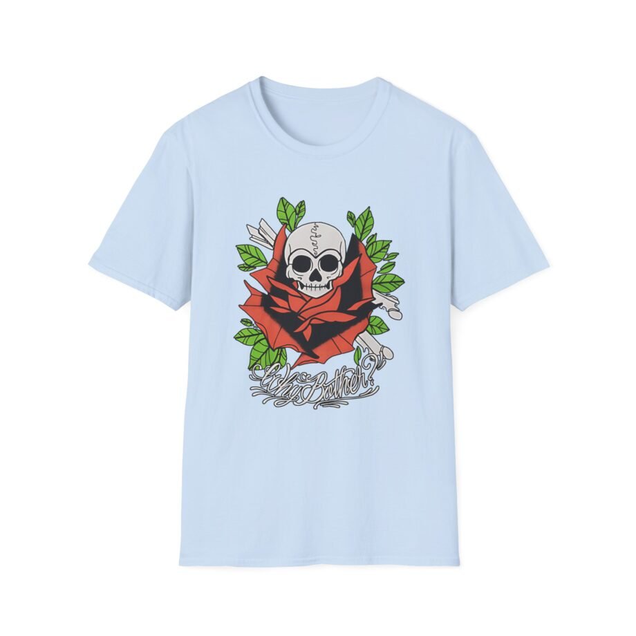 Why Bother Skull Rose Unisex Softstyle T-shirt