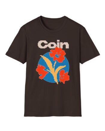 Coin Pixel Flower Unisex Softstyle T-shirt