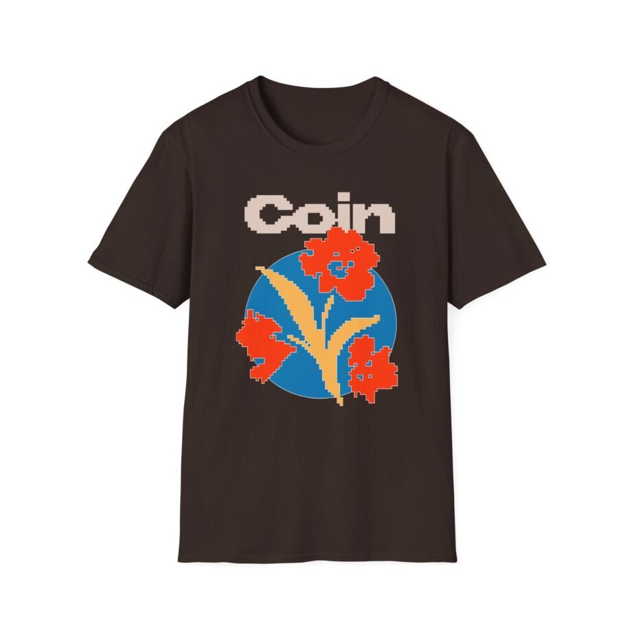 Coin Pixel Flower Unisex Softstyle T-shirt