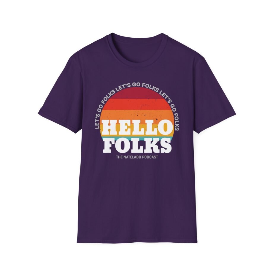 Nate Bargatze Hello Folks Unisex Softstyle T-shirt