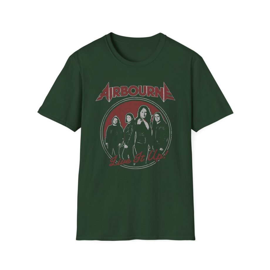 Airbourne Black Live It Up Unisex Softstyle T-shirt