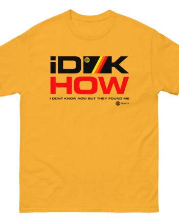 iDKHOW Striped Box Gold Unisex classic tee